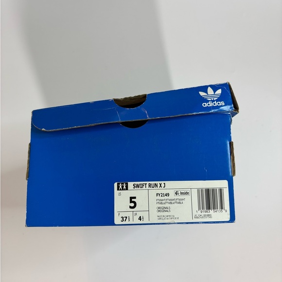 ADIDAS J Swift Runx FY2149 WHITE Athletic Size 5 - Picture 3 of 3